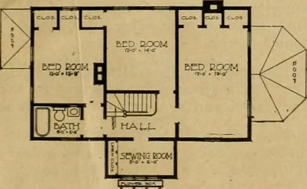 An illustration from Boston Herald-Traveler's book of homes : how to plan, finance and build your home, 1922, leaf 54