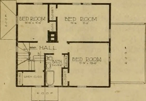 An illustration from Boston Herald-Traveler's book of homes : how to plan, finance and build your home, 1922, leaf 55