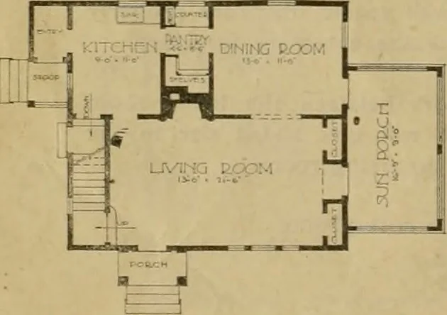 An illustration from Boston Herald-Traveler's book of homes : how to plan, finance and build your home, 1922, leaf 55