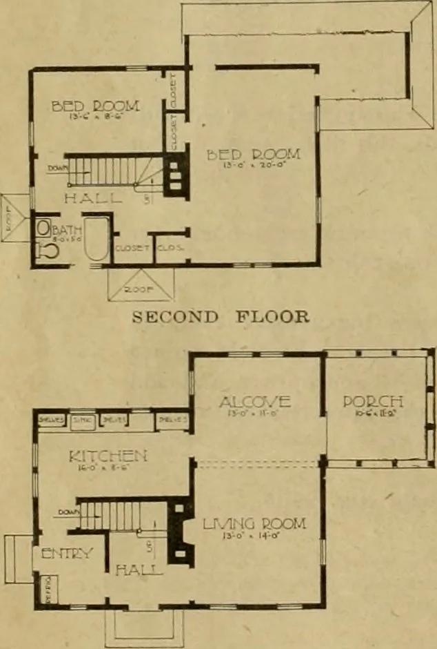 An illustration from Boston Herald-Traveler's book of homes : how to plan, finance and build your home, 1922, leaf 59