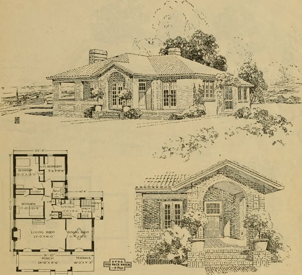 An illustration from Boston Herald-Traveler's book of homes : how to plan, finance and build your home, 1922, leaf 62