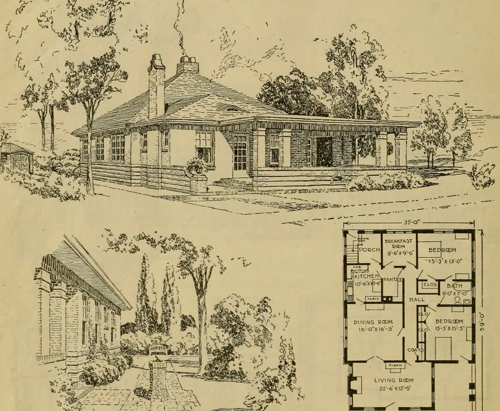 An illustration from Boston Herald-Traveler's book of homes : how to plan, finance and build your home, 1922, leaf 65