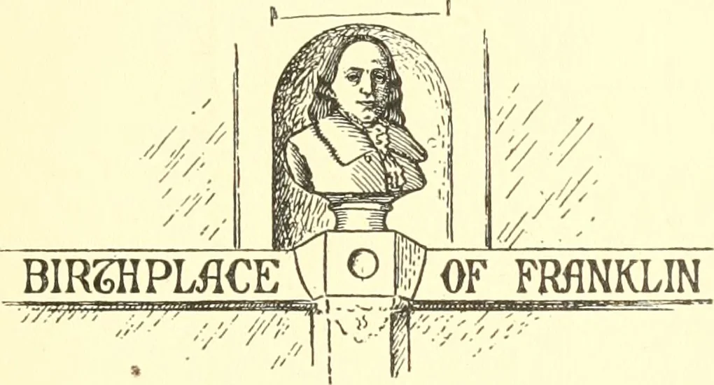 An illustration from Boston's story in inscriptions : being reproductions of the markings that are or have been on historic sites, 1908, leaf 32