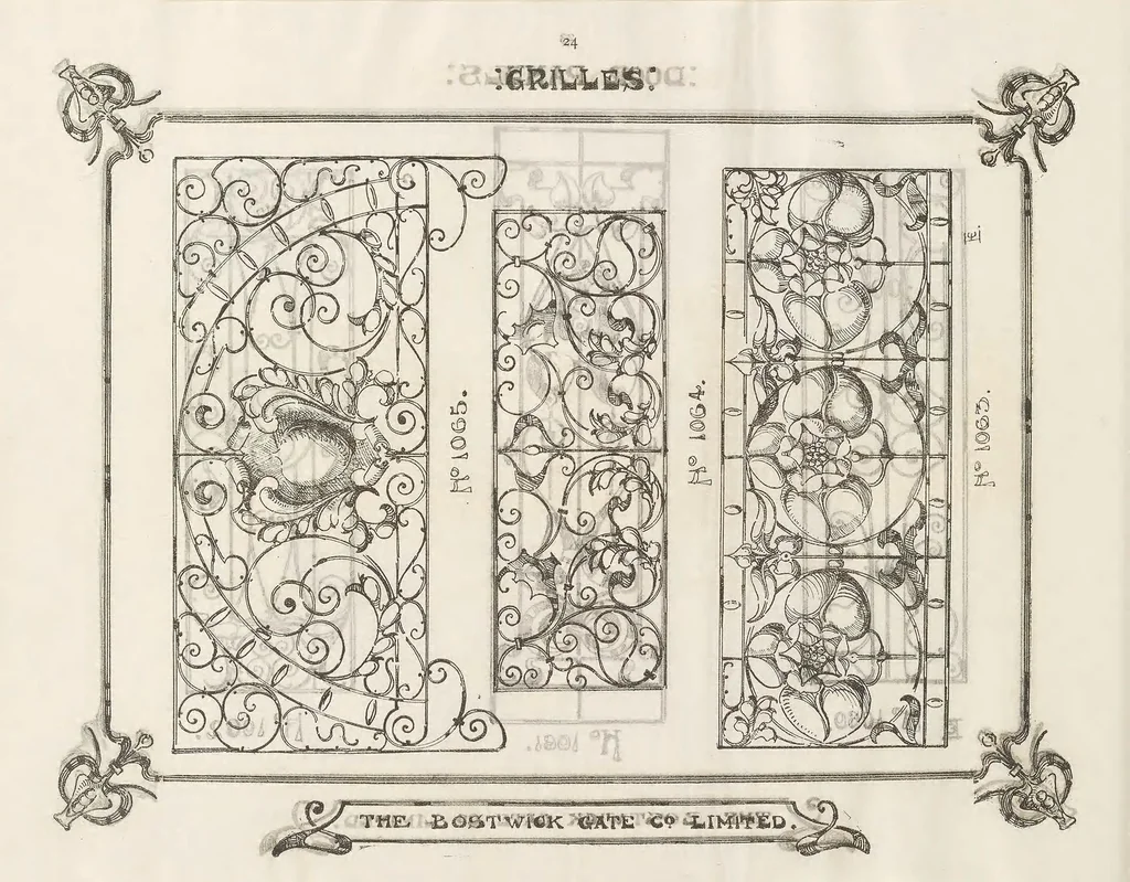 An illustration from Bostwick Gate Company Collection, 1900-1905, 1900, leaf 26