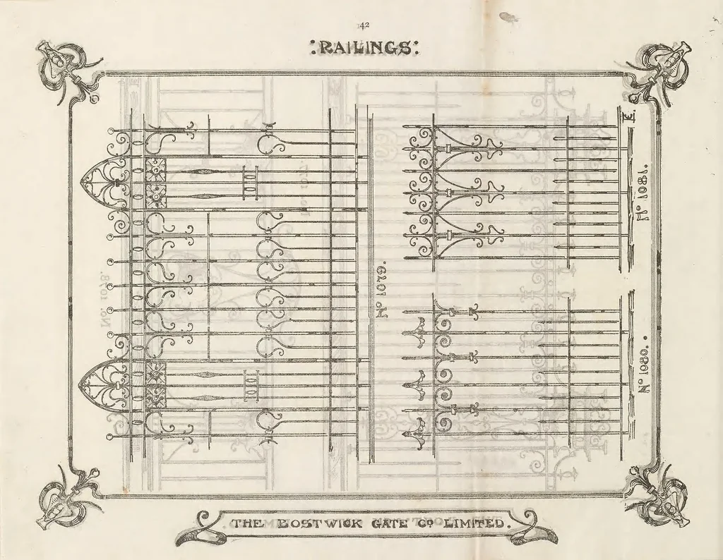 An illustration from Bostwick Gate Company Collection, 1900-1905, 1900, leaf 50