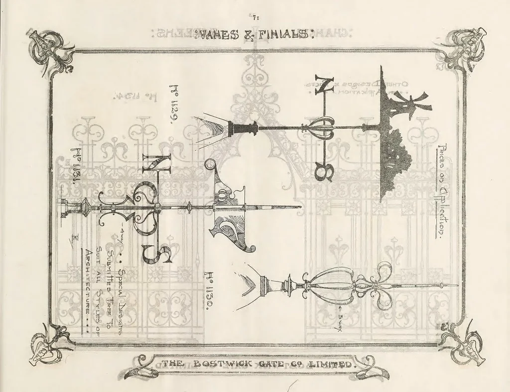 An illustration from Bostwick Gate Company Collection, 1900-1905, 1900, leaf 87