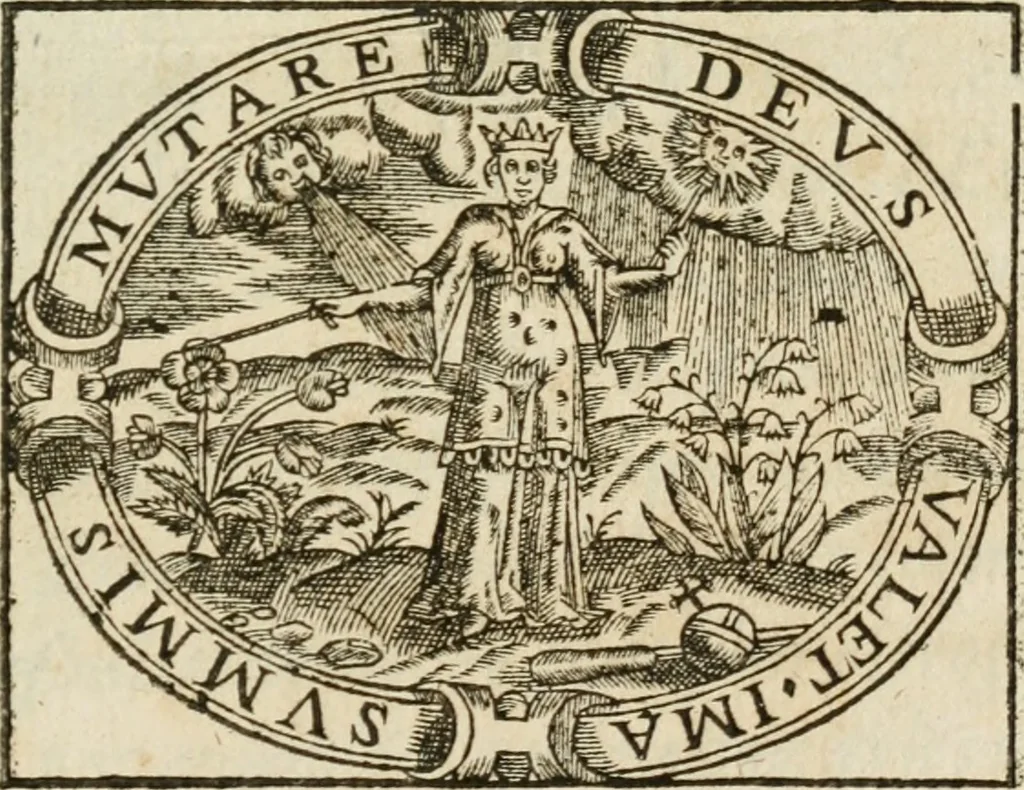 An illustration from Bouclier sacré de patience --, 1631, leaf 4