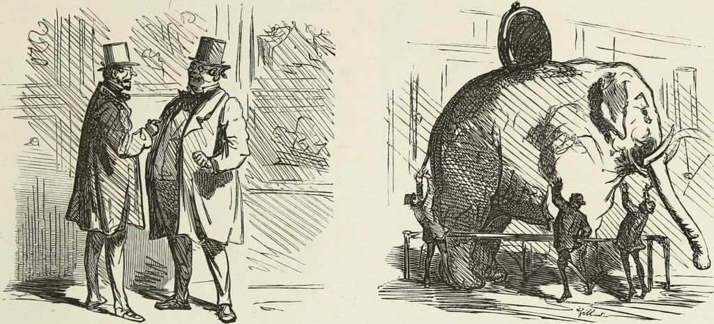 An illustration from Bouffonneries de l'exposition, 1868, leaf 10