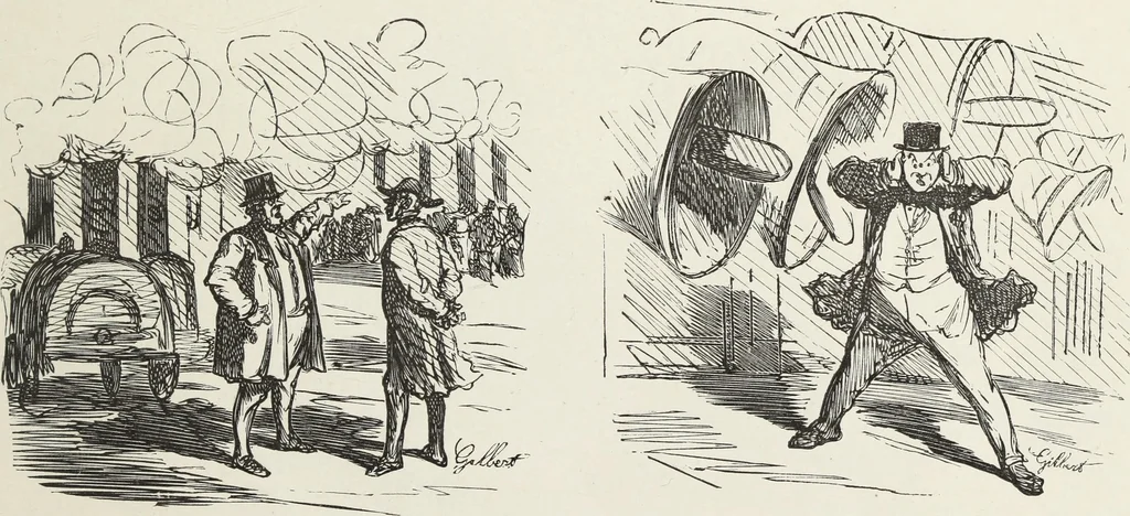 An illustration from Bouffonneries de l'exposition, 1868, leaf 12