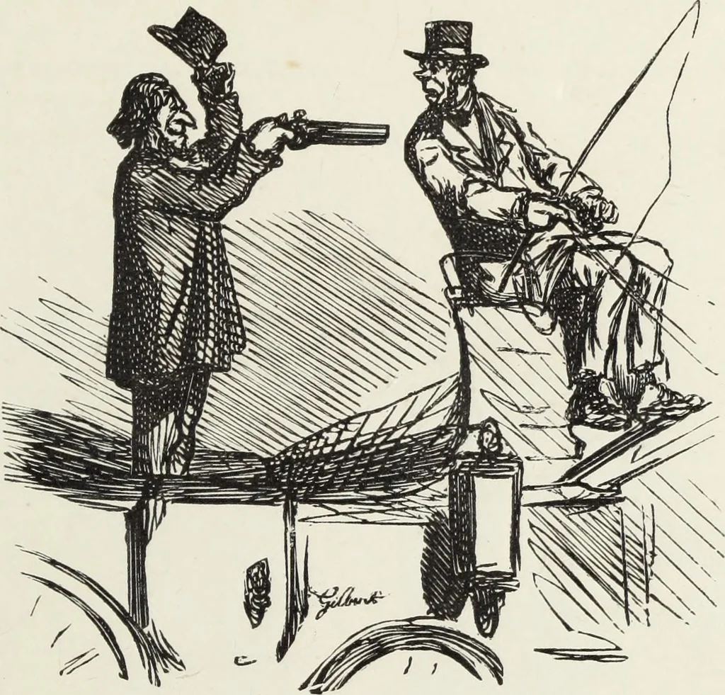 An illustration from Bouffonneries de l'exposition, 1868, leaf 2