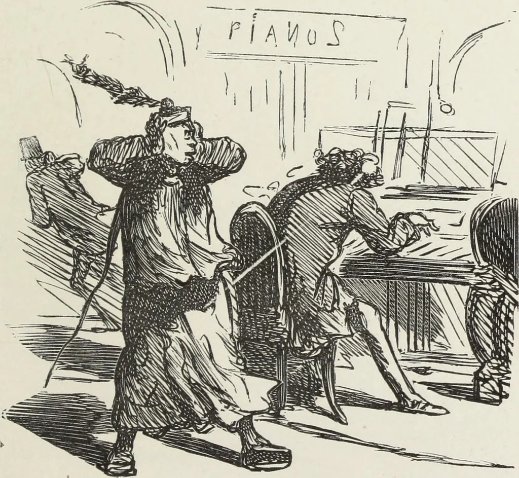 An illustration from Bouffonneries de l'exposition, 1868, leaf 24