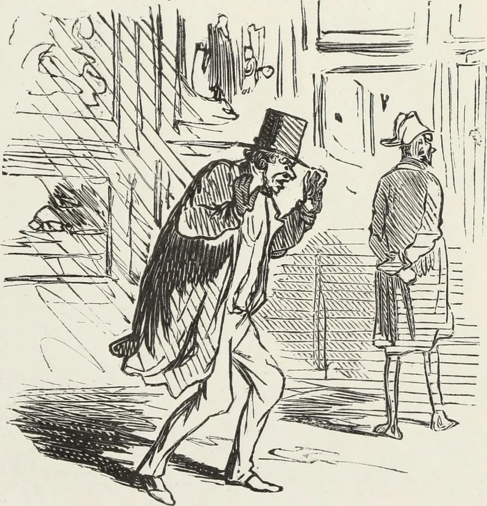 An illustration from Bouffonneries de l'exposition, 1868, leaf 24