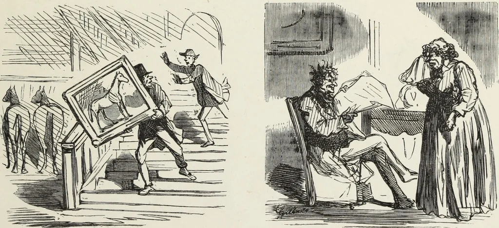 An illustration from Bouffonneries de l'exposition, 1868, leaf 26