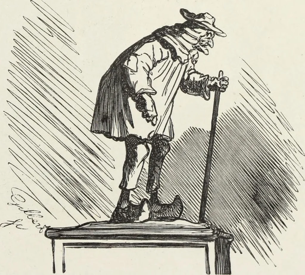 An illustration from Bouffonneries de l'exposition, 1868, leaf 28