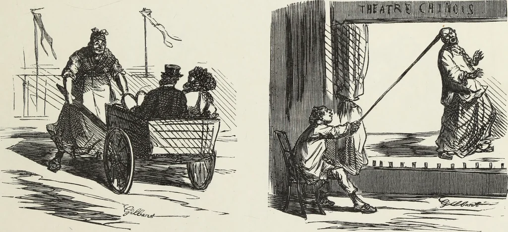 An illustration from Bouffonneries de l'exposition, 1868, leaf 30