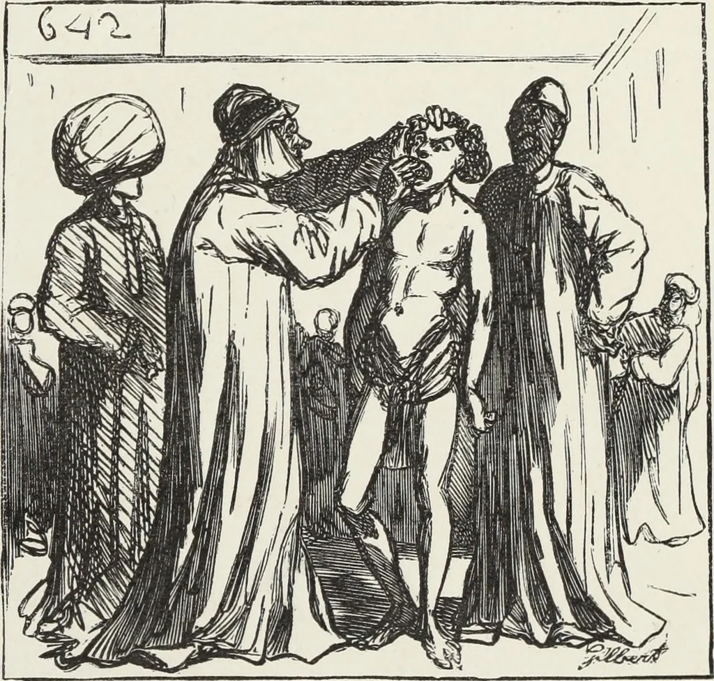 An illustration from Bouffonneries de l'exposition, 1868, leaf 32