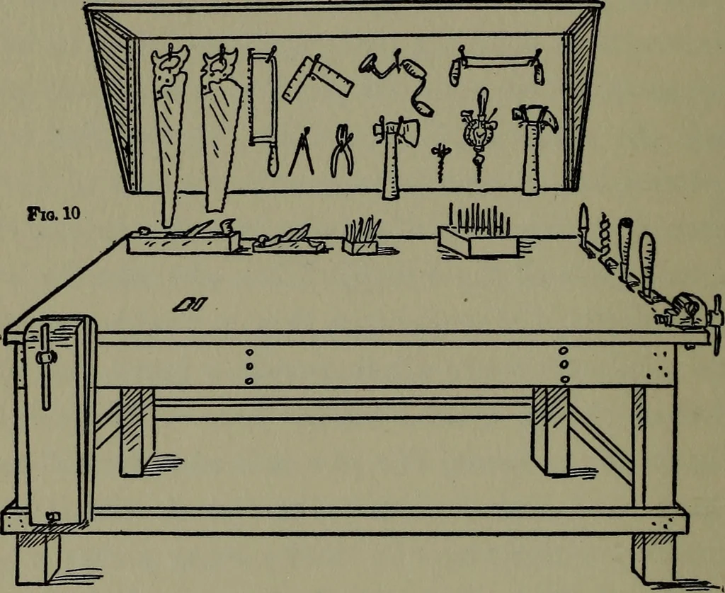 An illustration from The boys' book of carpentry, 1922, leaf 55
