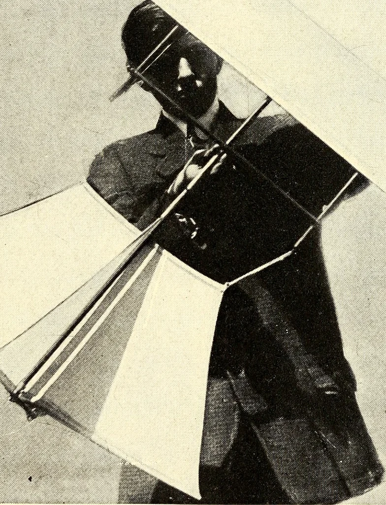 An illustration from The boys' book of model aeroplanes : how to build and fly them : with the story of the evolution of the flying machine, 1912, leaf 133