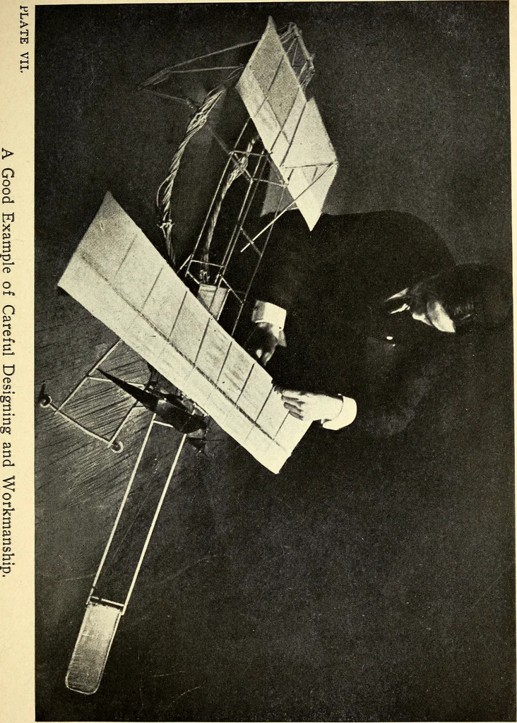 An illustration from The boys' book of model aeroplanes : how to build and fly them : with the story of the evolution of the flying machine, 1912, leaf 150