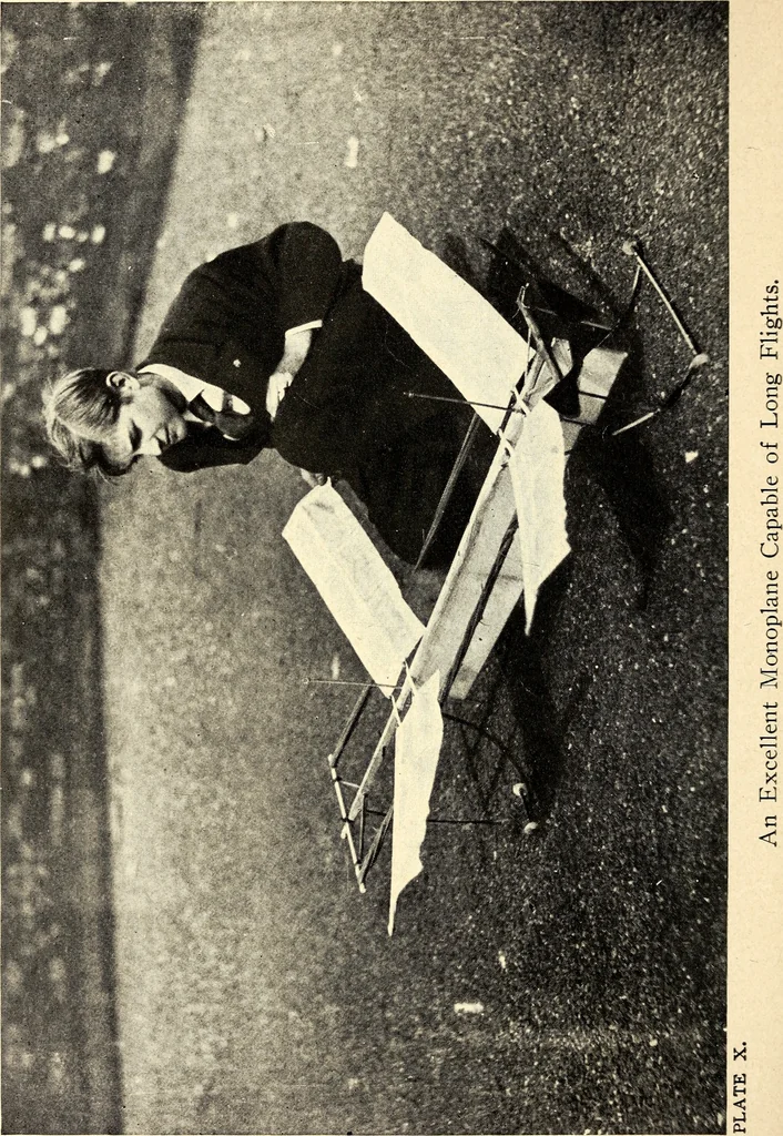 An illustration from The boys' book of model aeroplanes : how to build and fly them : with the story of the evolution of the flying machine, 1912, leaf 171