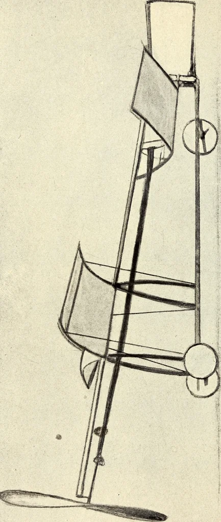 An illustration from The boys' book of model aeroplanes : how to build and fly them : with the story of the evolution of the flying machine, 1912, leaf 205
