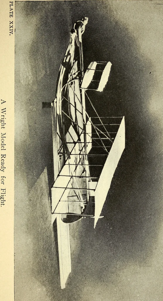 An illustration from The boys' book of model aeroplanes : how to build and fly them : with the story of the evolution of the flying machine, 1912, leaf 256