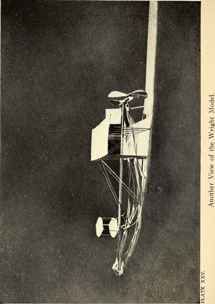 An illustration from The boys' book of model aeroplanes : how to build and fly them : with the story of the evolution of the flying machine, 1912, leaf 267