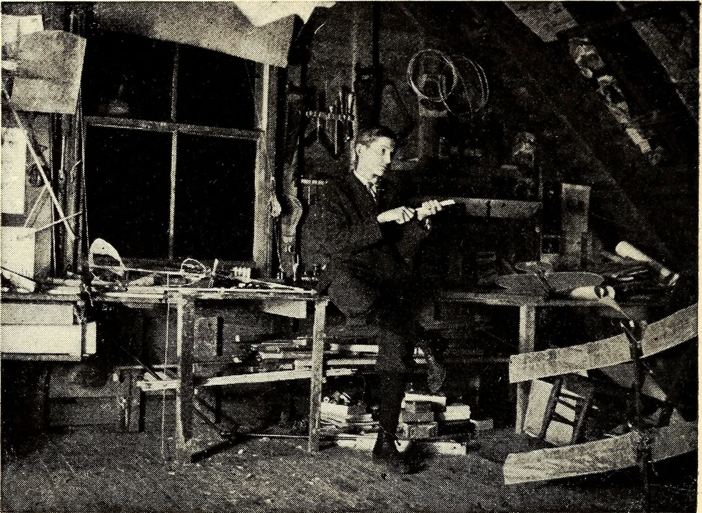 An illustration from The boys' book of model aeroplanes : how to build and fly them : with the story of the evolution of the flying machine, 1912, leaf 35