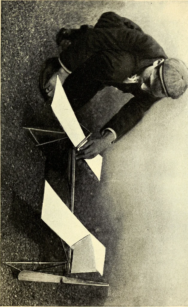 An illustration from The boys' book of model aeroplanes : how to build and fly them : with the story of the evolution of the flying machine, 1912, leaf 92