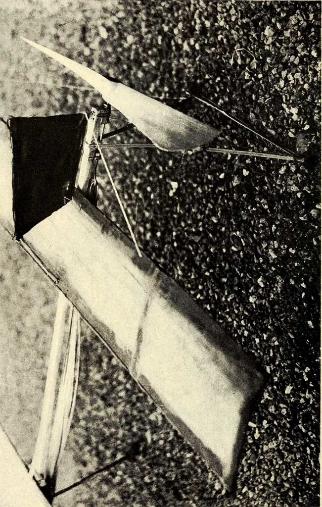 An illustration from The boys' book of model aeroplanes : how to build and fly them : with the story of the evolution of the flying machine, 1912, leaf 99