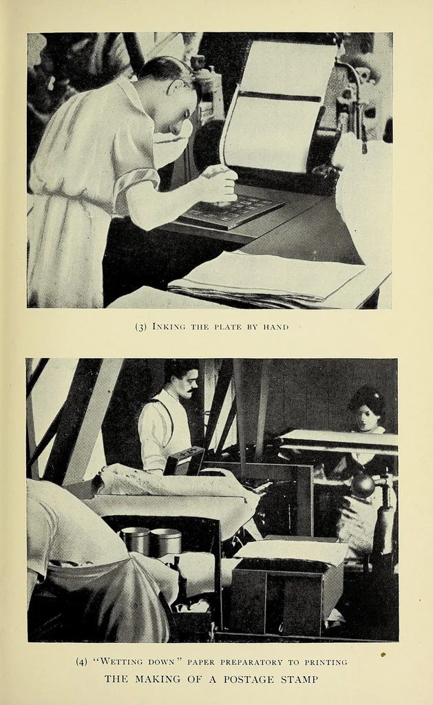 An illustration from The boys' book of stamp collecting, 1914, leaf 113