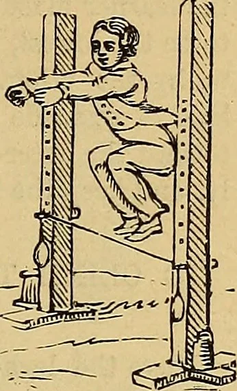 An illustration from Boys' own book : a complete encyclopedia of athletic, scientific, outdoor, and indoor sports, 1881, leaf 124