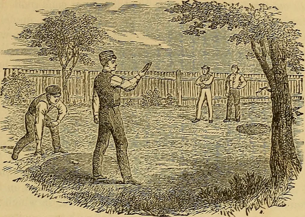 An illustration from Boys' own book : a complete encyclopedia of athletic, scientific, outdoor, and indoor sports, 1881, leaf 200