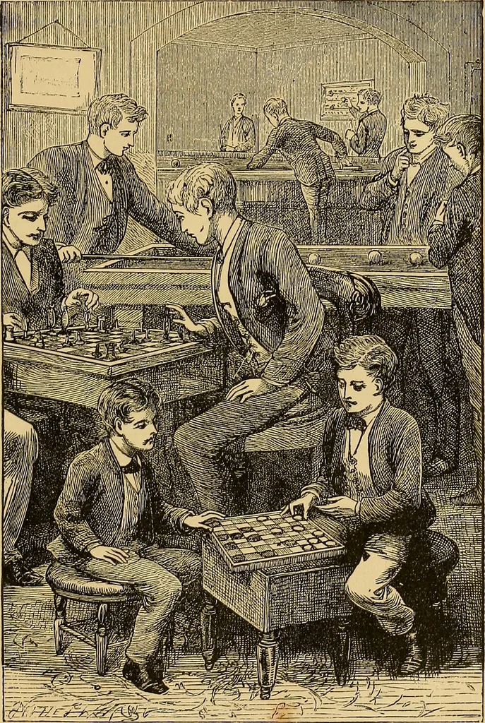 An illustration from Boys' own book : a complete encyclopedia of athletic, scientific, outdoor, and indoor sports, 1881, leaf 222