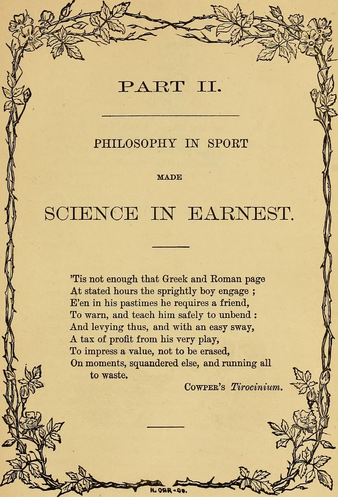 An illustration from Boys' own book : a complete encyclopedia of athletic, scientific, outdoor, and indoor sports, 1881, leaf 286