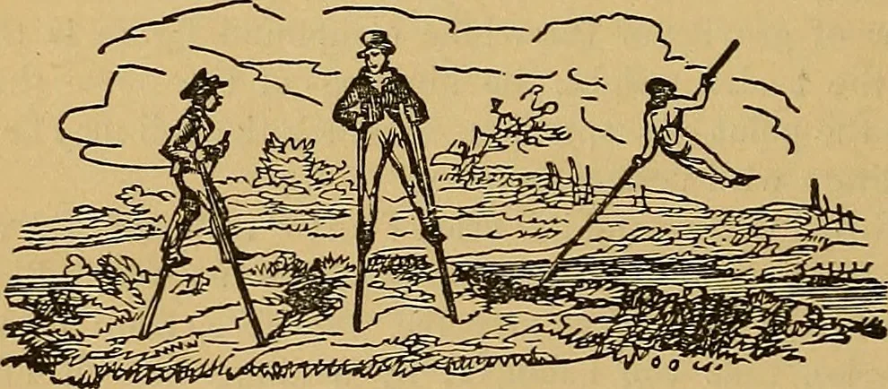 An illustration from Boys' own book : a complete encyclopedia of athletic, scientific, outdoor, and indoor sports, 1881, leaf 333