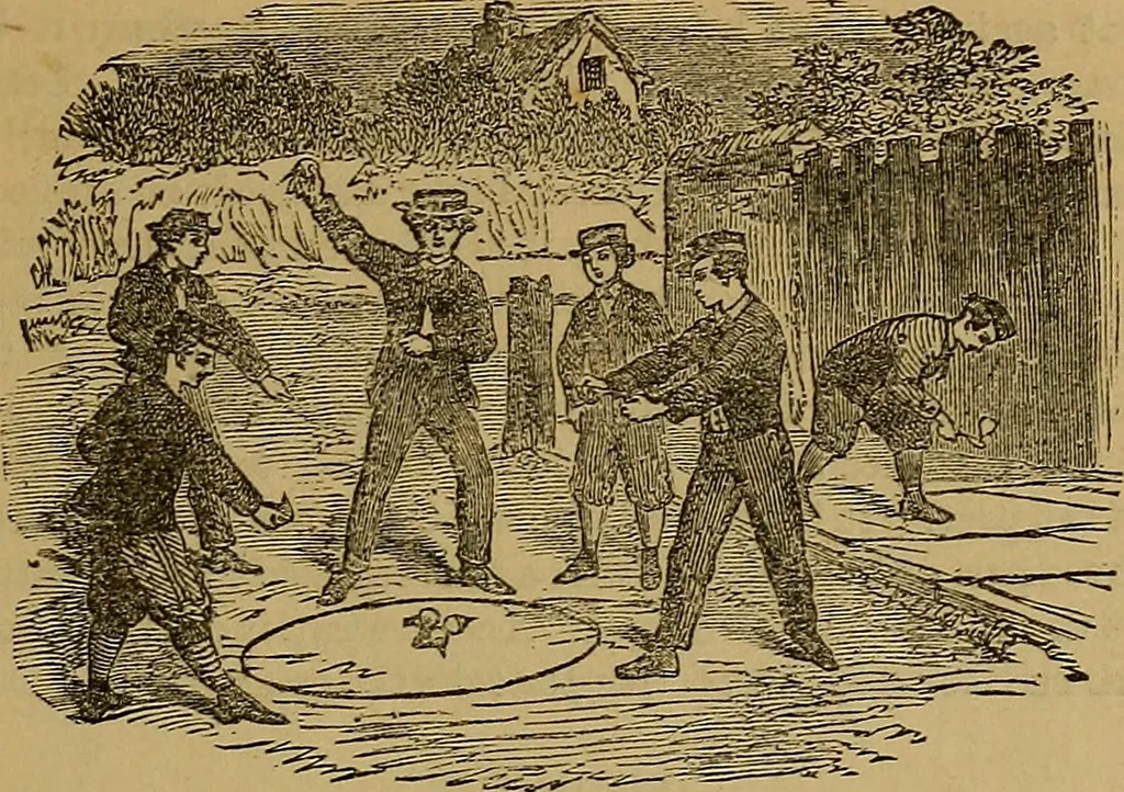 An illustration from Boys' own book : a complete encyclopedia of athletic, scientific, outdoor, and indoor sports, 1881, leaf 38