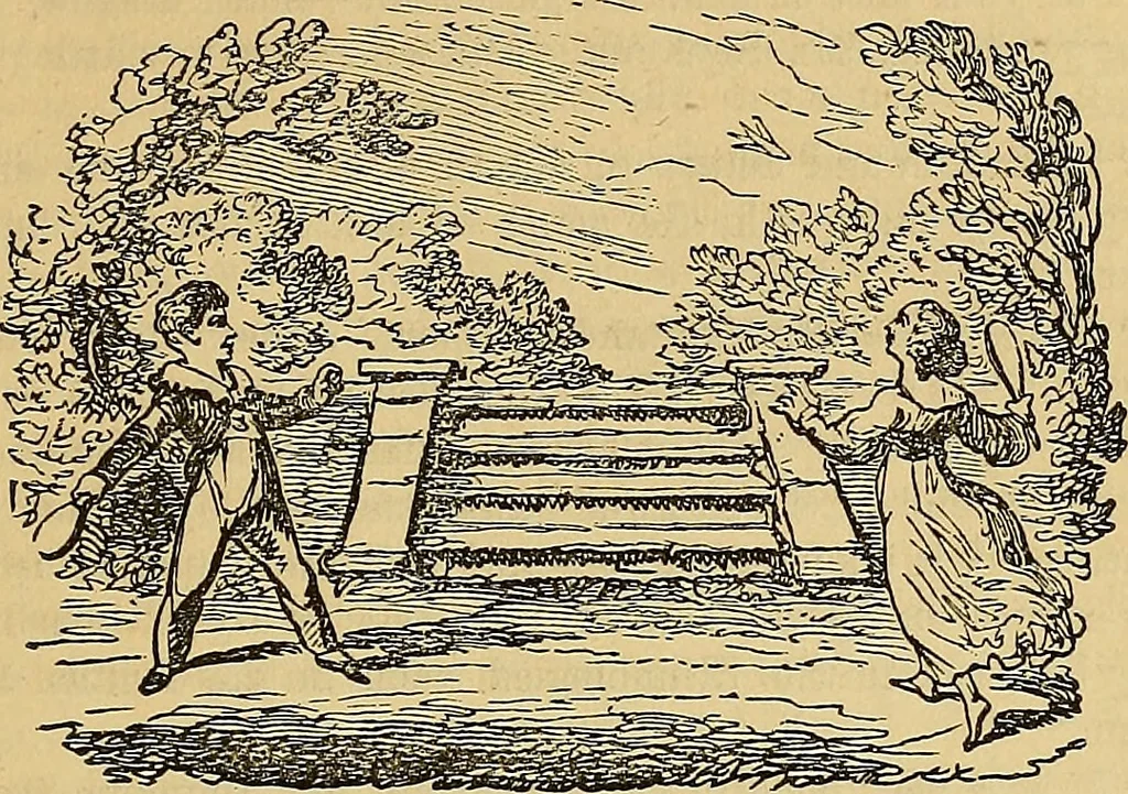 An illustration from Boys' own book : a complete encyclopedia of athletic, scientific, outdoor, and indoor sports, 1881, leaf 452
