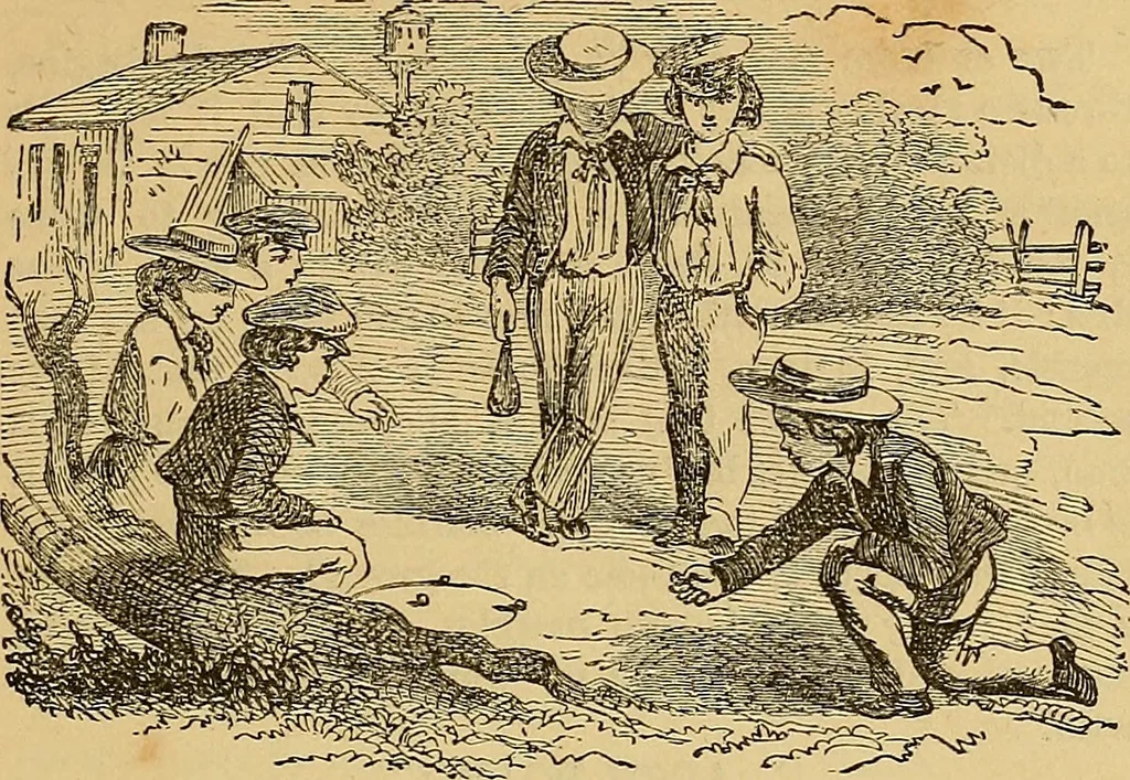 An illustration from Boys' own book : a complete encyclopedia of athletic, scientific, outdoor, and indoor sports, 1881, leaf 54
