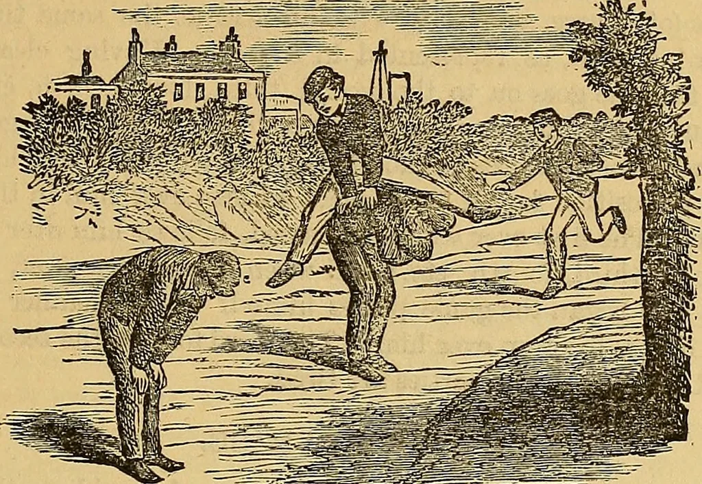An illustration from Boys' own book : a complete encyclopedia of athletic, scientific, outdoor, and indoor sports, 1881, leaf 60