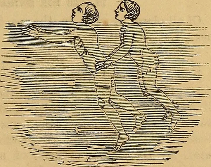An illustration from Boys' own book : a complete encyclopedia of athletic, scientific, outdoor, and indoor sports, 1881, leaf 88