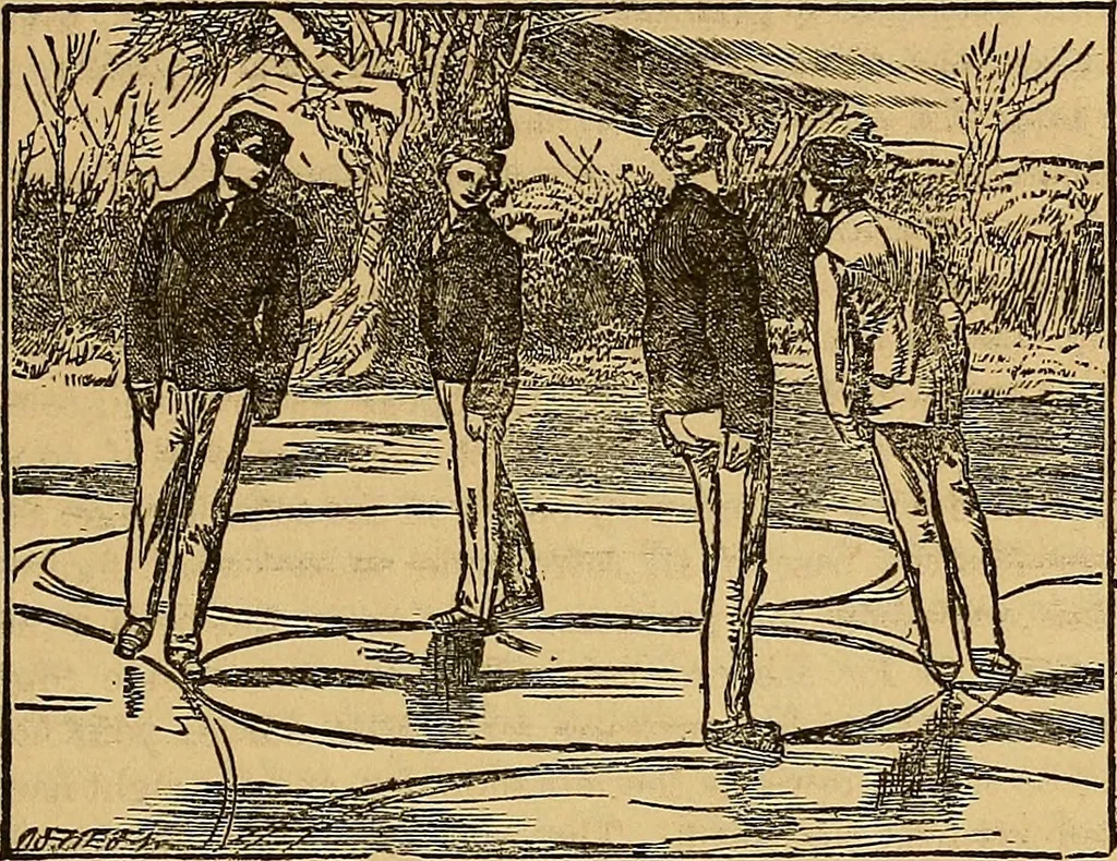 An illustration from Boys' own book : a complete encyclopedia of athletic, scientific, outdoor, and indoor sports, 1881, leaf 96