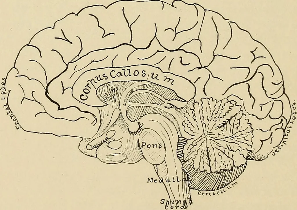 An illustration from Brain in relation to mind, 1899, leaf 89