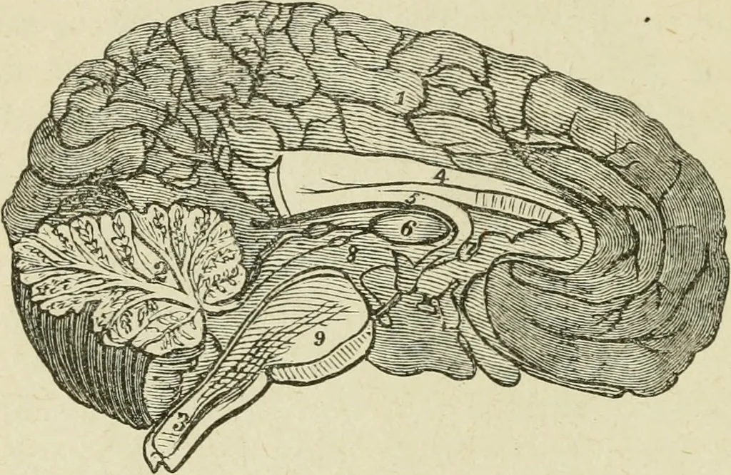 An illustration from Brain and mind; or, Mental science considered in accordance withthe principles of phrenology, and in relation to modern physiology, 1882, leaf 59