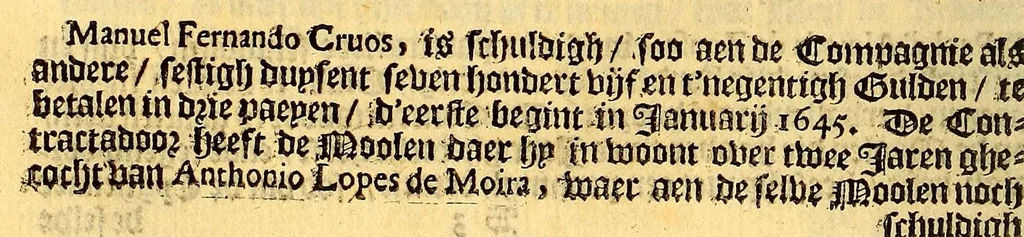 An illustration from Brasilsche gelt-sack. Waer in dat claerlijck vertoont wordt, waer dat de participanten van de West-Indische Comp. haer gelt ghebleven is, 1647, leaf 18