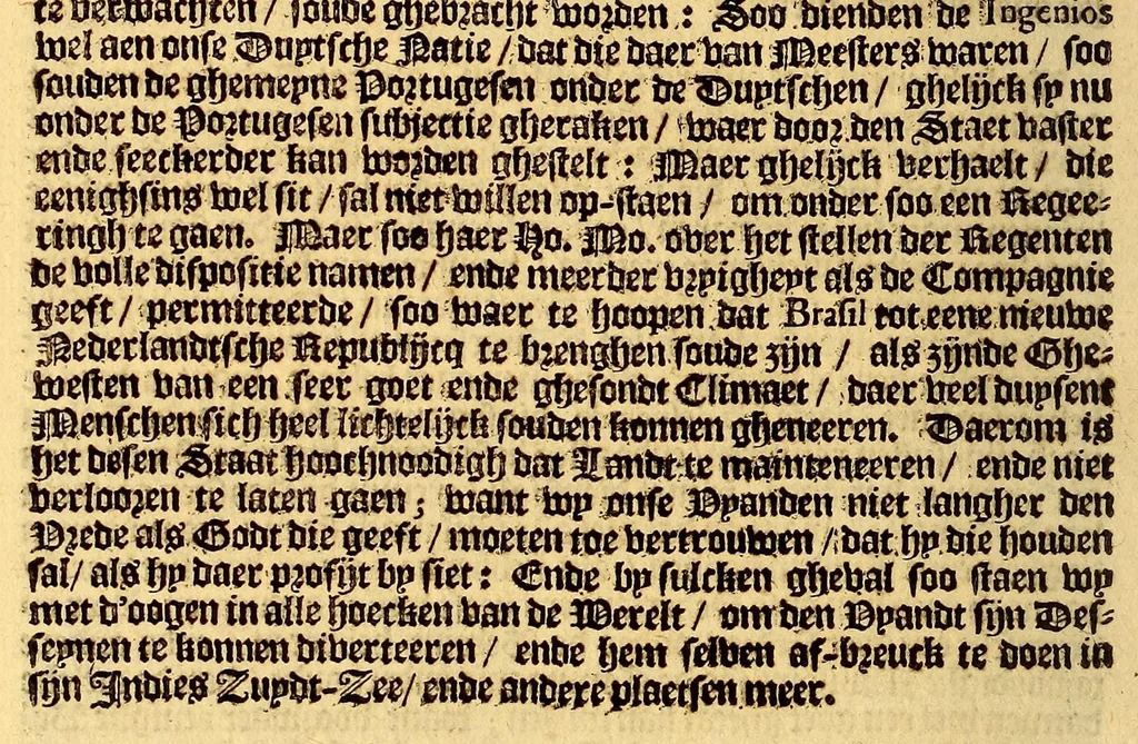 An illustration from Brasilsche gelt-sack. Waer in dat claerlijck vertoont wordt, waer dat de participanten van de West-Indische Comp. haer gelt ghebleven is, 1647, leaf 26