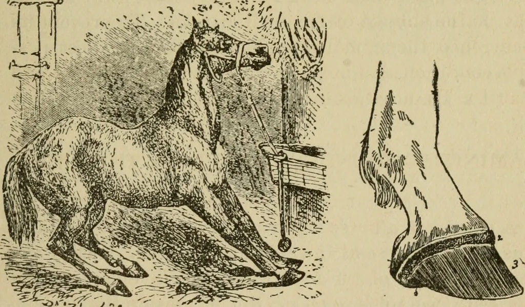 An illustration from Breeding, training, management and diseases of the horse and other domestic animals, 1893, leaf 144