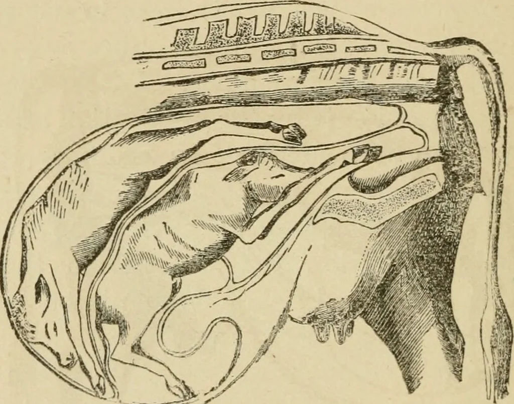 An illustration from Breeding, training, management and diseases of the horse and other domestic animals, 1893, leaf 39