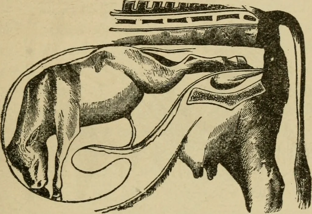 An illustration from Breeding, training, management and diseases of the horse and other domestic animals, 1893, leaf 40