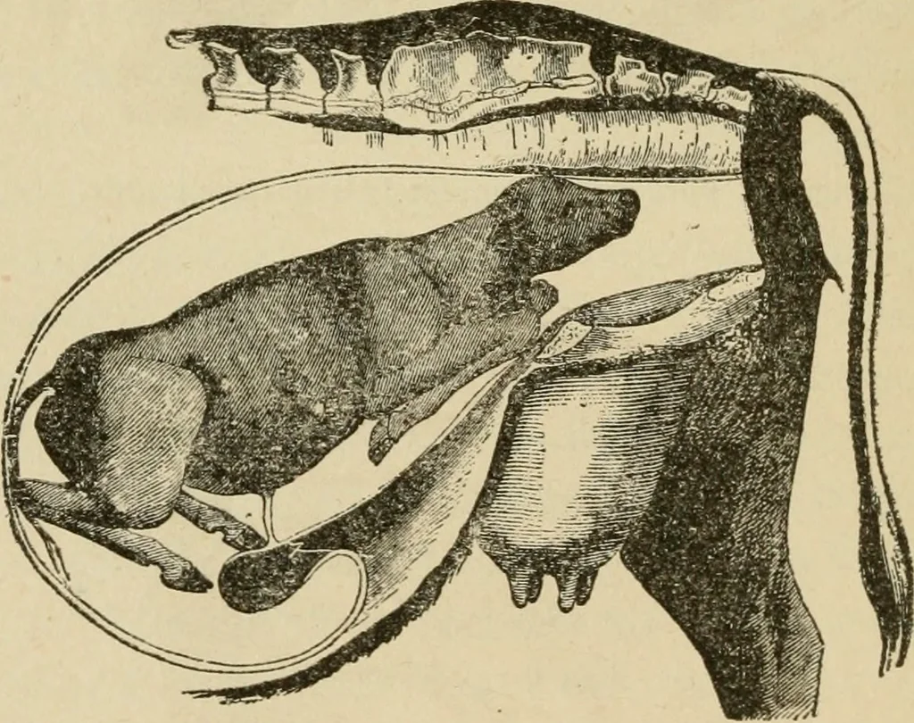 An illustration from Breeding, training, management and diseases of the horse and other domestic animals, 1893, leaf 45